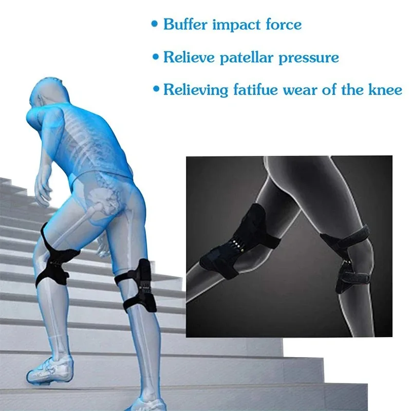 

Elderly Walking Support Protect Fixed Booster Breathable Rebound Spring Knee Sport Joint Patella Power Lift Knee Braces