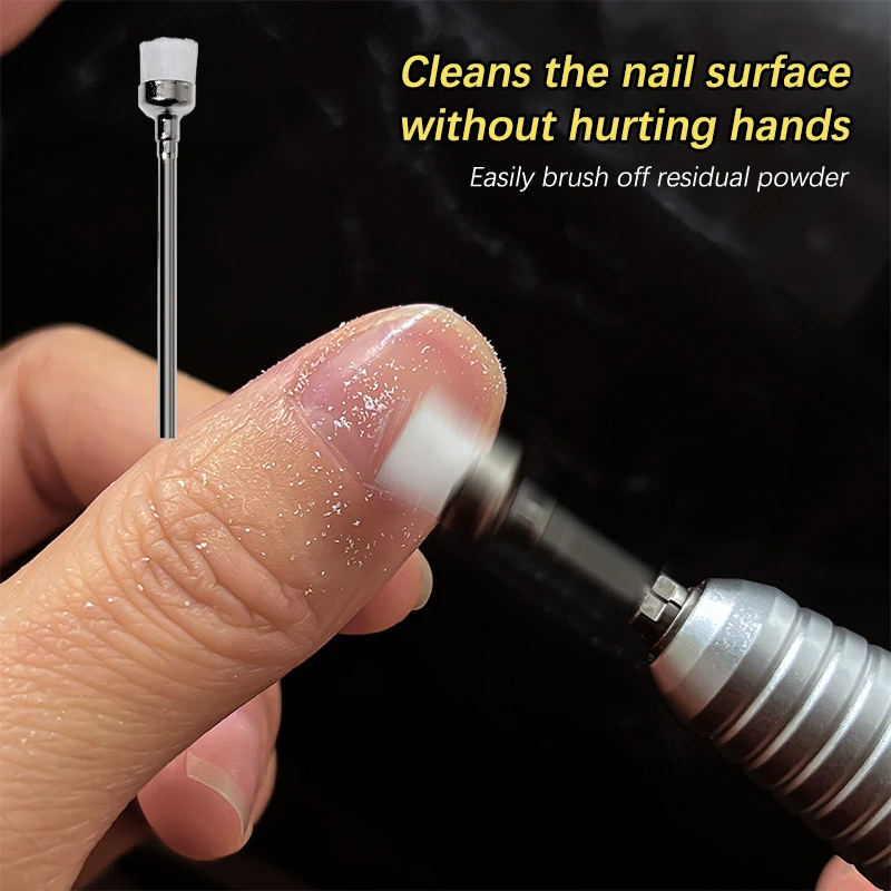 Nail Dust Cleaning Polishing Drill Nail Grinding Head Cleaning Brush Tool Nail Drill Machine Accessories Nail Art Brush Polisher