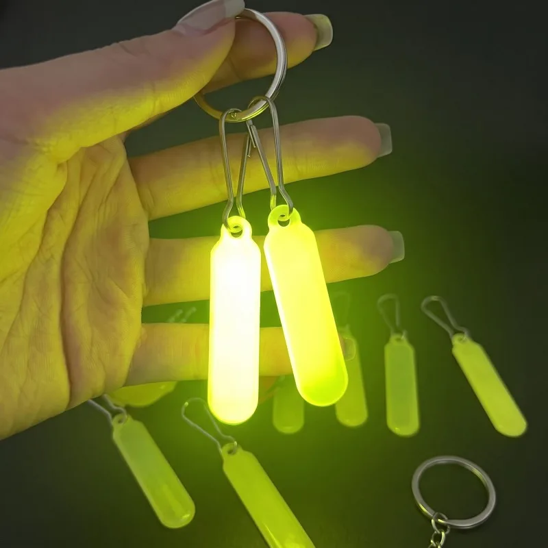 5/100pcs Zipper Reflective Keychain Replacement Bag Tag Luminous Safety Pendants for Backpack Jackets Outdoor Camping Keyrings