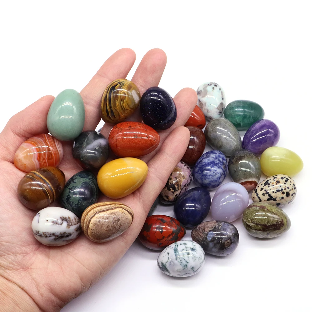 10pcs/set 22x30mm Easter Gifts Bird Yoni Egg Natural Crystals Stone Agate Quartz Chakra Energy Room Home Decor Lots Wholesale