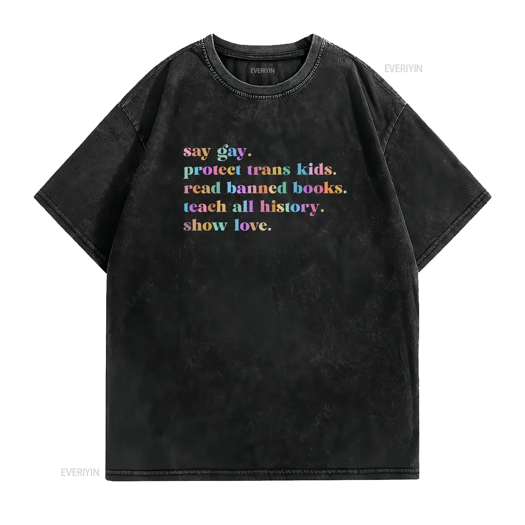 Say Gay Protect Trans Kids Read Banned Books T Shirt SweaT 12855 vintage Washed homme designer clothes streetwear Breathable