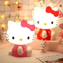 Hello Kitty 3D LED Small Night Lamp Touch Plug-in Baby Feeding home Bedroom Dreamy Sleep Light Eye Protection Bedside Room Decor