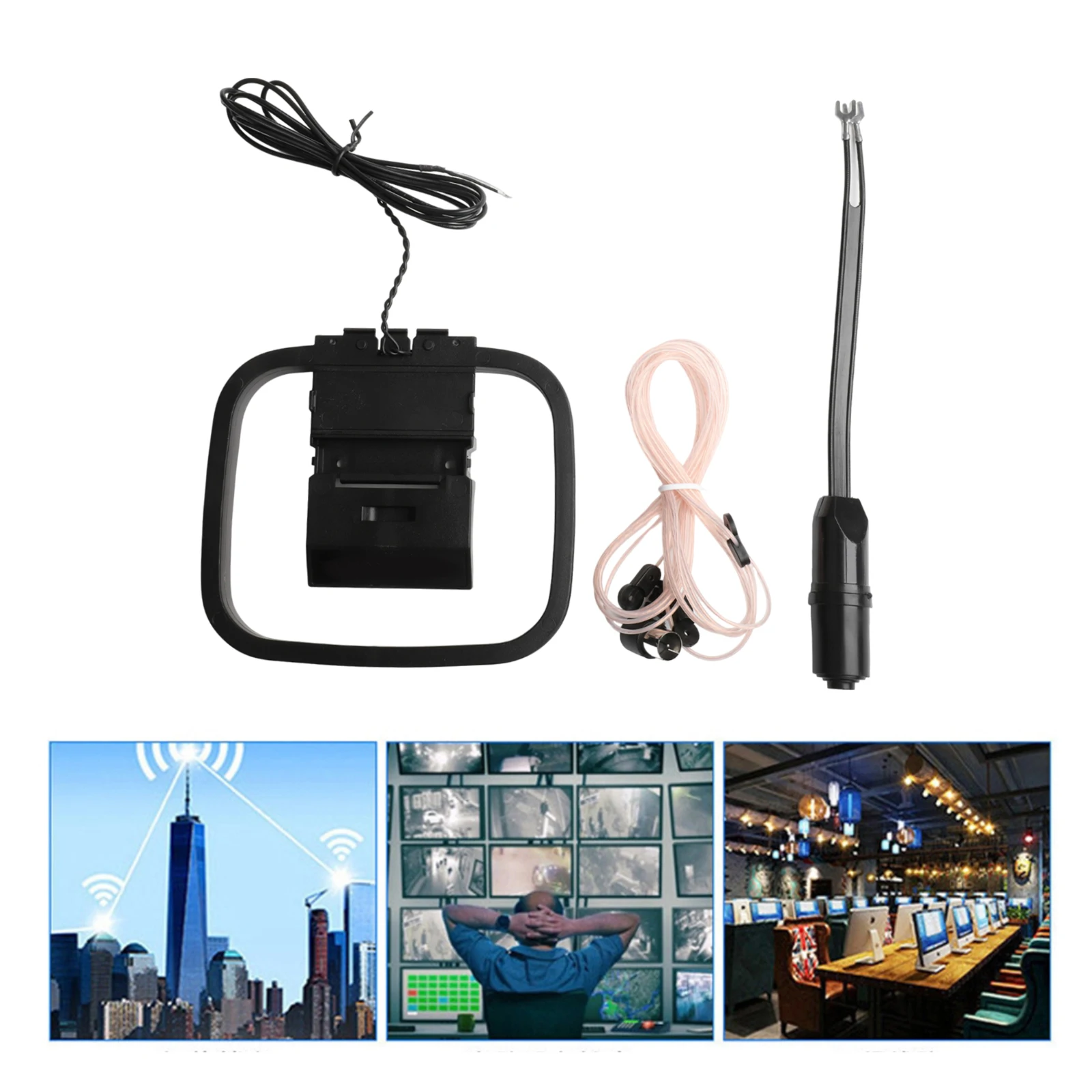 Indoor FM Antennas Package Content Loop Antenna Black FM Antennas Long-term Durability Optimal Signal Reception
