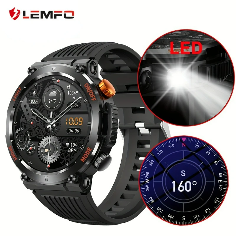 

Smart Watch LEMFO HT17 Outdoor Waterproof Watches With Flashlight Blood Pressure Healthy Monitor Watch For Xiaomi Phone