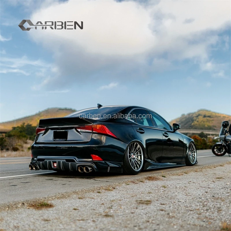 ل 13-20 لكزس Is200t Is250 Is300 Is350 ترقية ألياف الكربون الناشر الخلفي RW نمط الناشر طقم الجسم