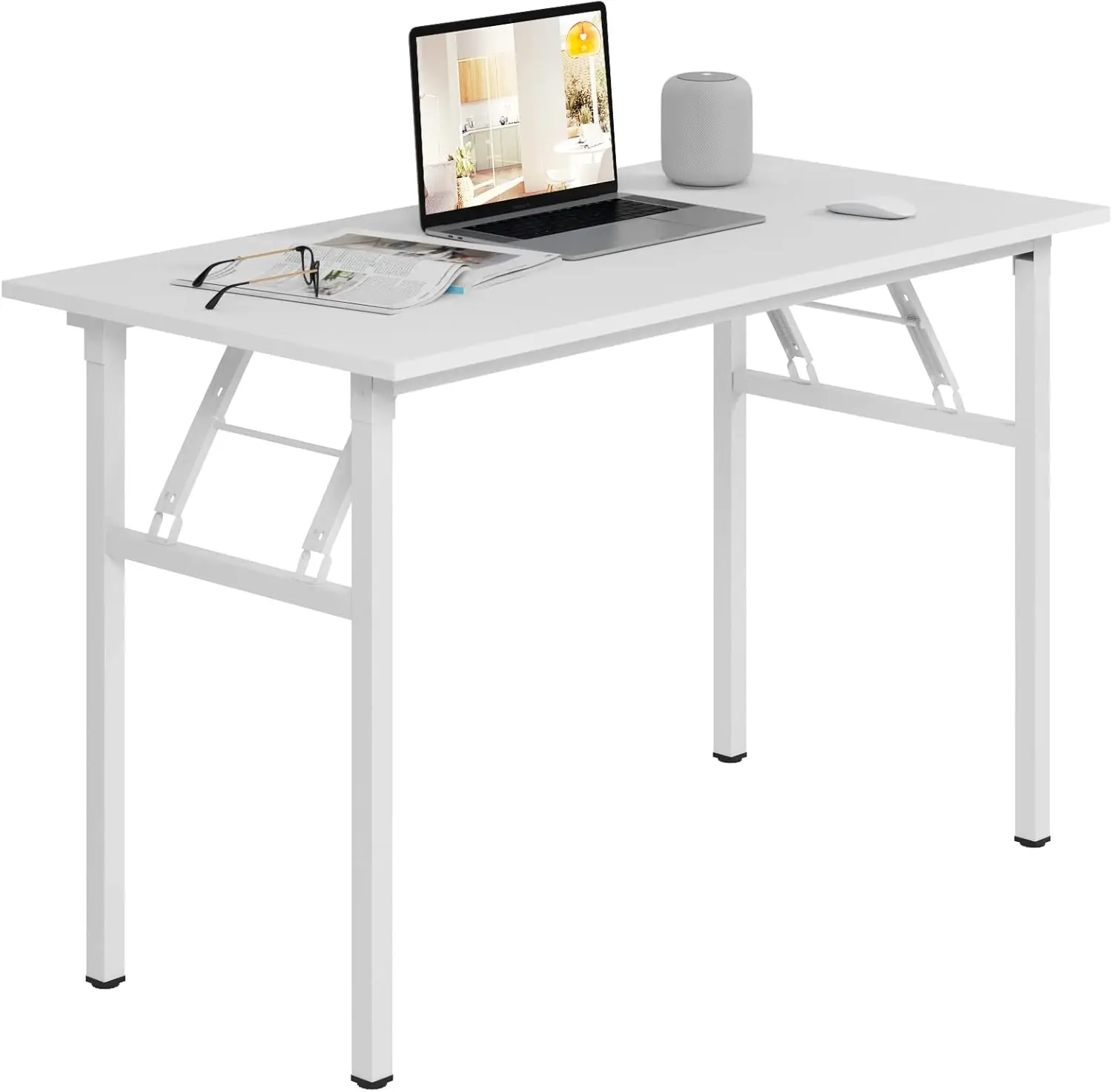 

Office Computer Desk - 47.2L Sturdy And Heavy Duty Folding Laptop Table,Writing Table/Home Office Desk/Sewing Table,No Assembly