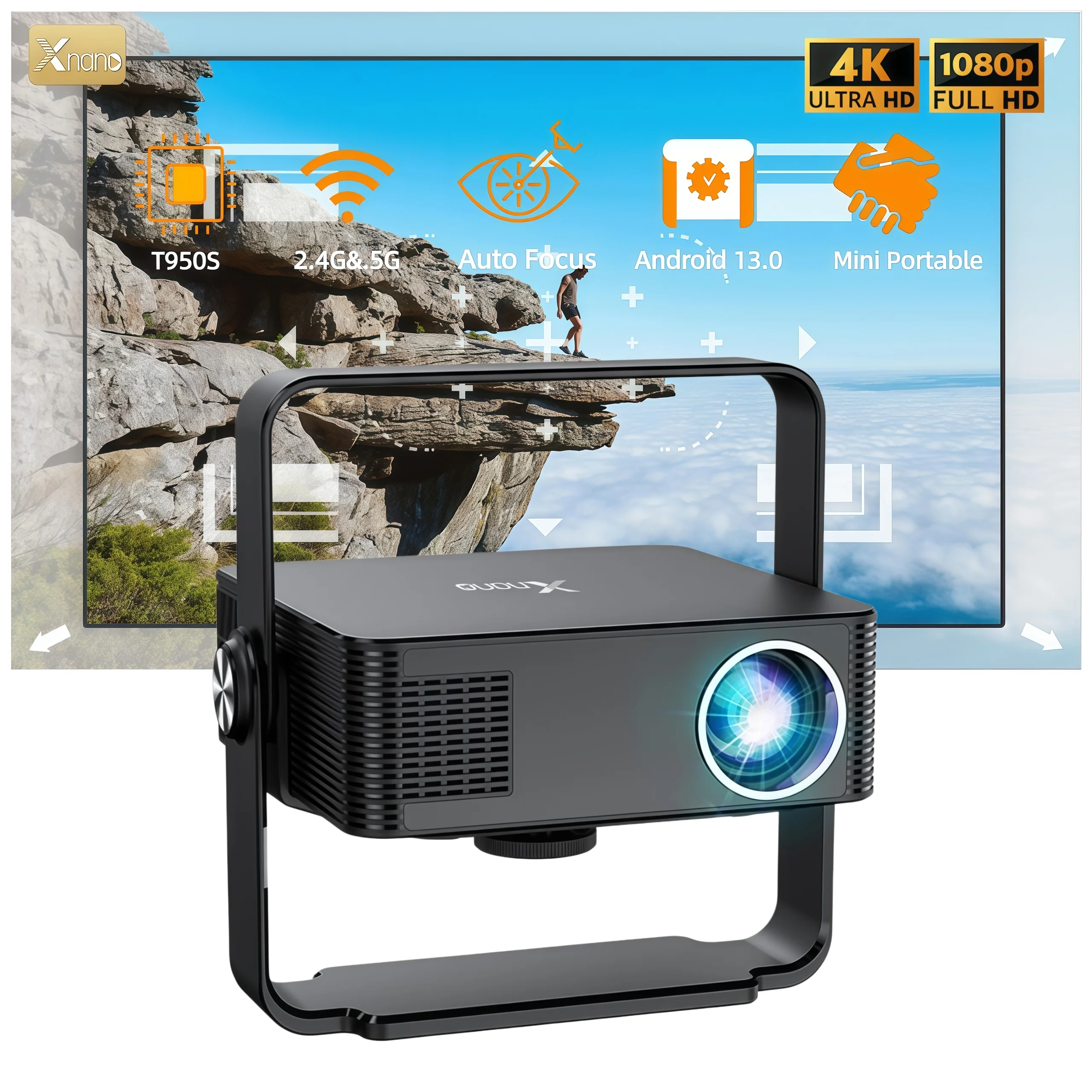 Home Cinema Entertainment - Proyector XNANO Nativo 1080P Android 13