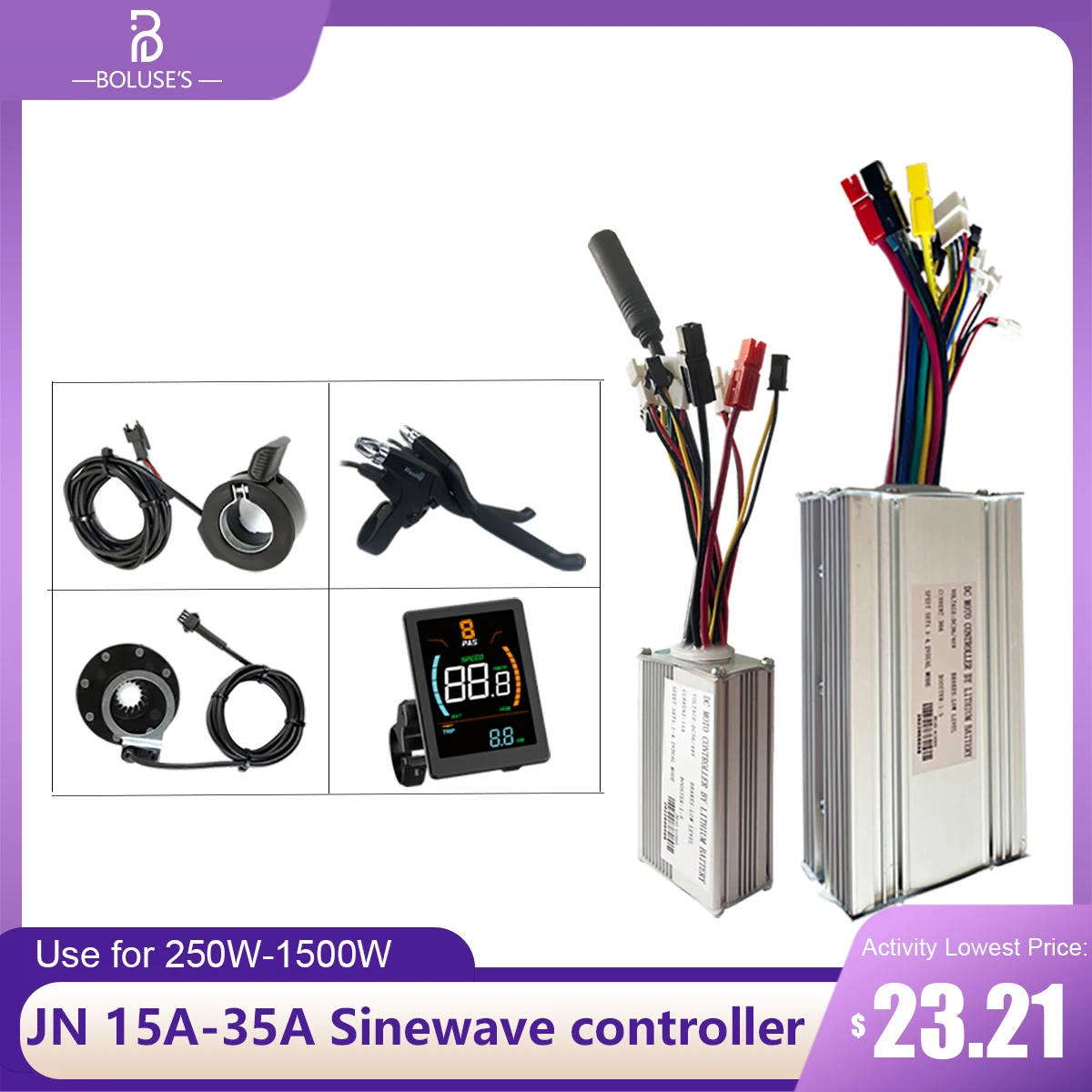 

15A22A30A35A E-Bike sinewave controller DZ32 Color Display Brushless Motor Controller Electric Bike Controller Ebike Accessories