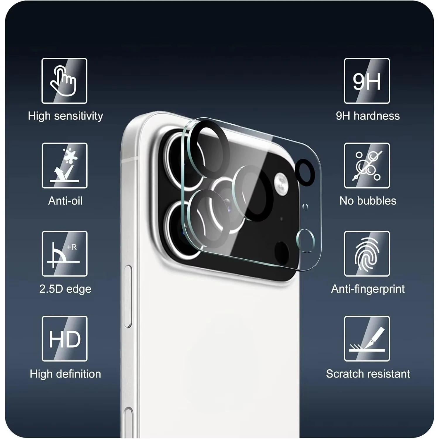 HD الكاميرا الخلفية الزجاج المقسى آيفون 17 برو ماكس 16 15 14 13 12 11 برو ماكس 17 الهواء البسيطة الخلفية لين حامي الشاشة فيلم زجاجي