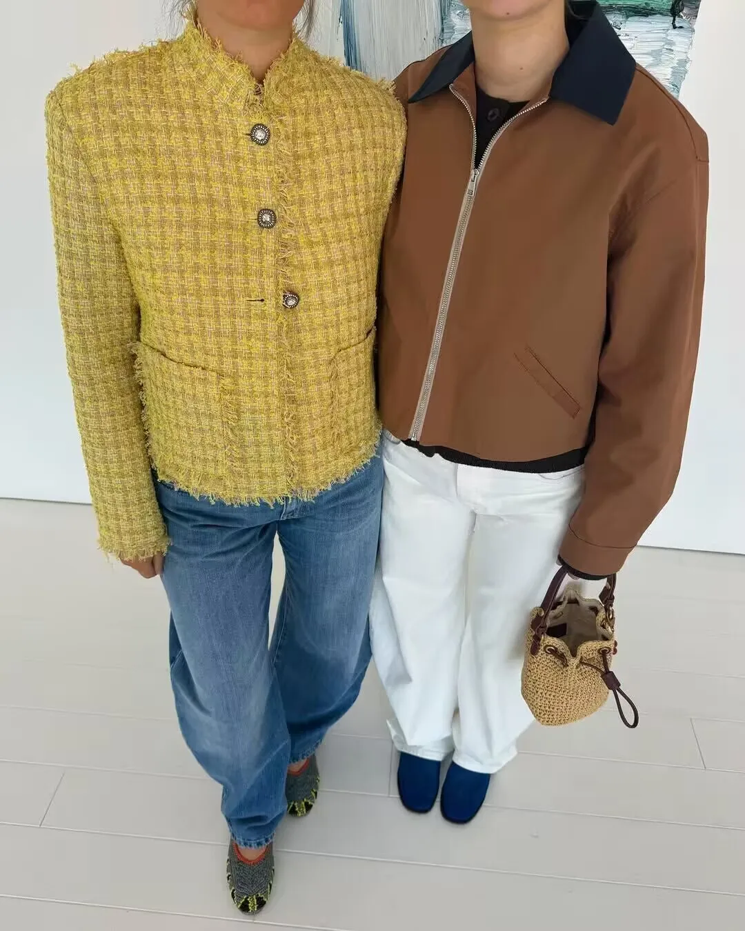 ฤดูใบไม้ร่วงฤดูหนาวใหม่Elegantเสื้อขนสัตว์สําหรับผู้หญิงพู่แฟชั่นO-คอหวานสีเหลืองTweedแจ็คเก็ตเสื้อสไตล์เกาหลี