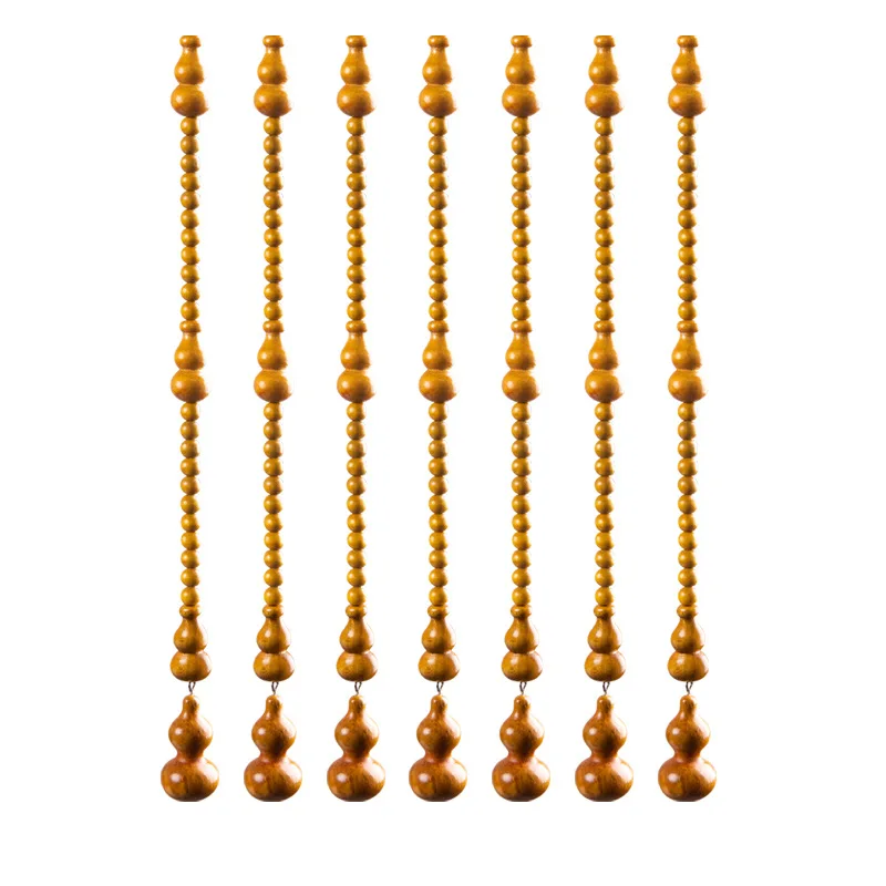 Peach wood gourd bead curtain door curtain partition porch bathroom living room Jufu household perforated decorative curtain