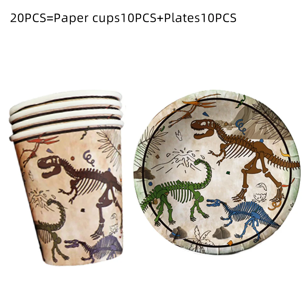 

Dinosaur Fossil Themed Eco Rat Decoration Party Arrangement Tableware Decoration Party supplies Scene decoration set