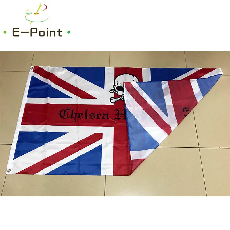 تشيلسي رؤوس العلم 2ft * 3ft (60*90 سنتيمتر) 3ft * 5ft (90*150 سنتيمتر) حجم زينة عيد الميلاد للمنزل العلم راية هدايا #4