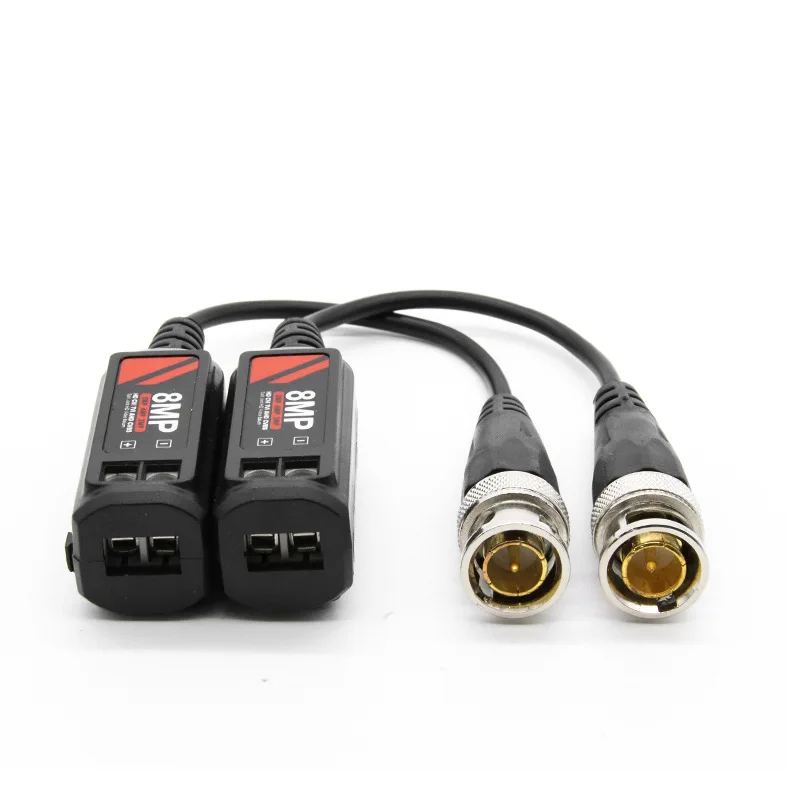 5pairs/10PCS 8MP 4K Video Balun Accessories Passive Twisted Pair Transmitter Coax converter BNC Connector Coaxial to UTP RJ45