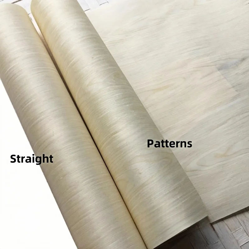 

Technology Maple Patterns Wood Veneer Sheets,for Furniture Decorative Veneer Wide White Veneer Wall Board Crafts Panels 250X58cm