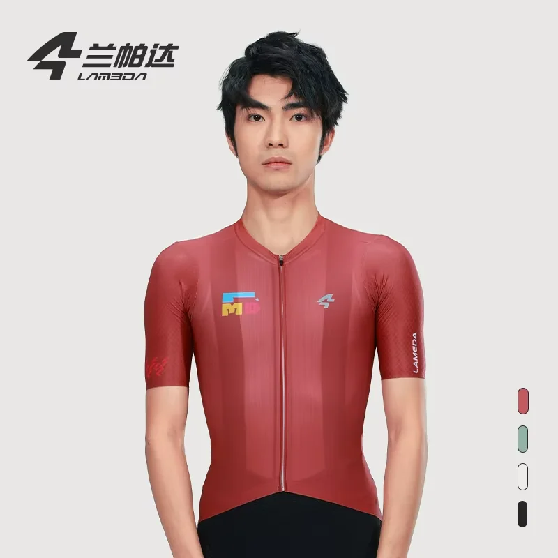 

LAMEDA Men's Cycling Short Sleeve Sport Shirt Breathable Comfortable with Colorful Print for Bicycle Enthusiasts