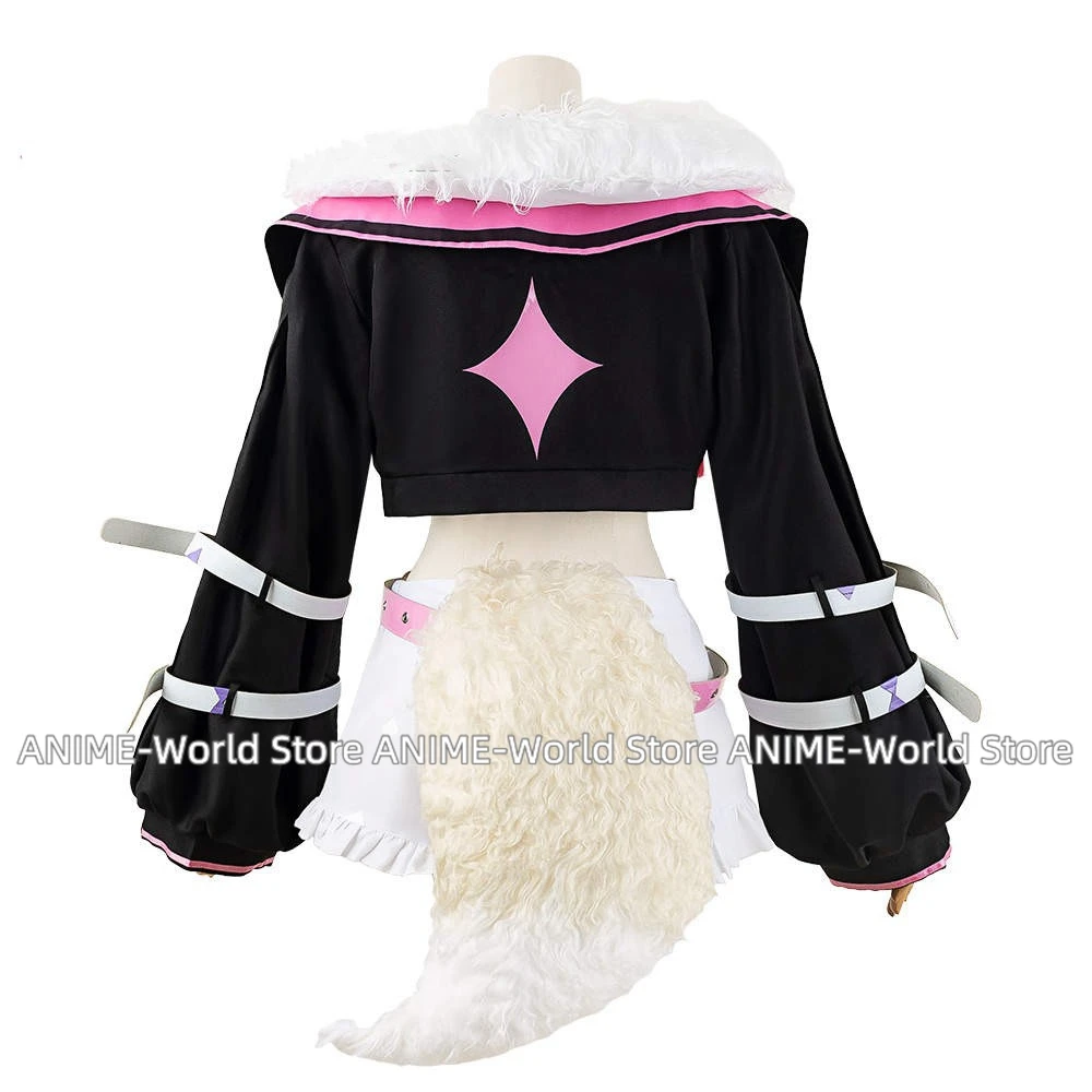 YouTuber VTuber Mococo Abyssgard Costume Cosplay Vestito da festa Top Gonne Uniforme di Halloween Abbigliamento Anime Scarpe su misura