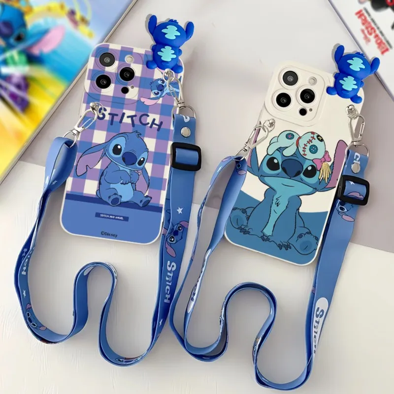 For Samsung Galaxy S26 S25 S24 S23 S22 S21 S30 ULTRA Plus Pro S21 S23 S24 S25 FE Disney's Stitch Protective Case with lanyard