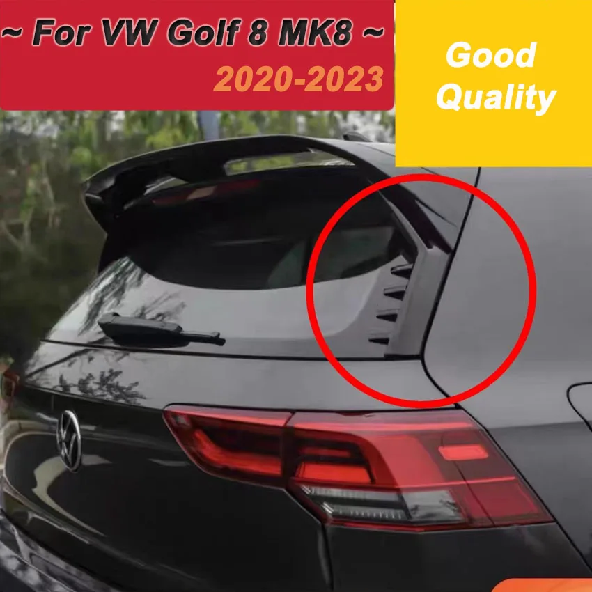 Car Rear Window Side Spoiler Body Kit Trim Wing Canards Splitter For VW Golf 8 MK8 GTI GTD TSI TD Pro GTI Rline 2020-2023