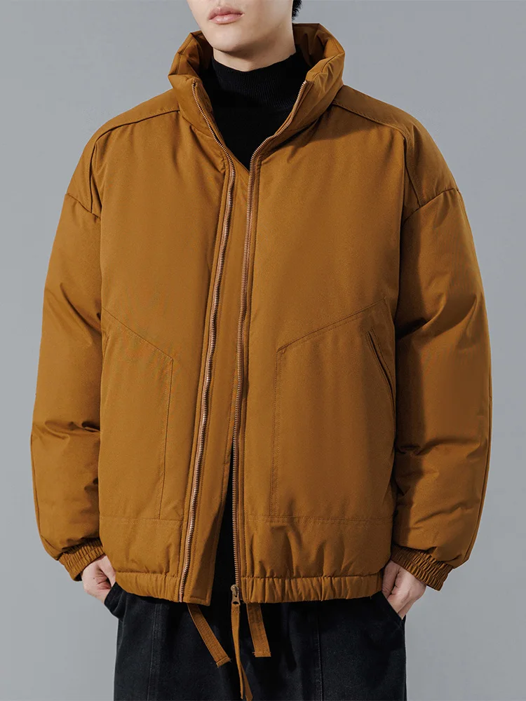 

Мужская зимняя утепленная хлопковая куртка свободного кроя с воротником-стойкой, модная брендовая универсальная куртка с хлопковым наполнителем, молодежная стильная модель