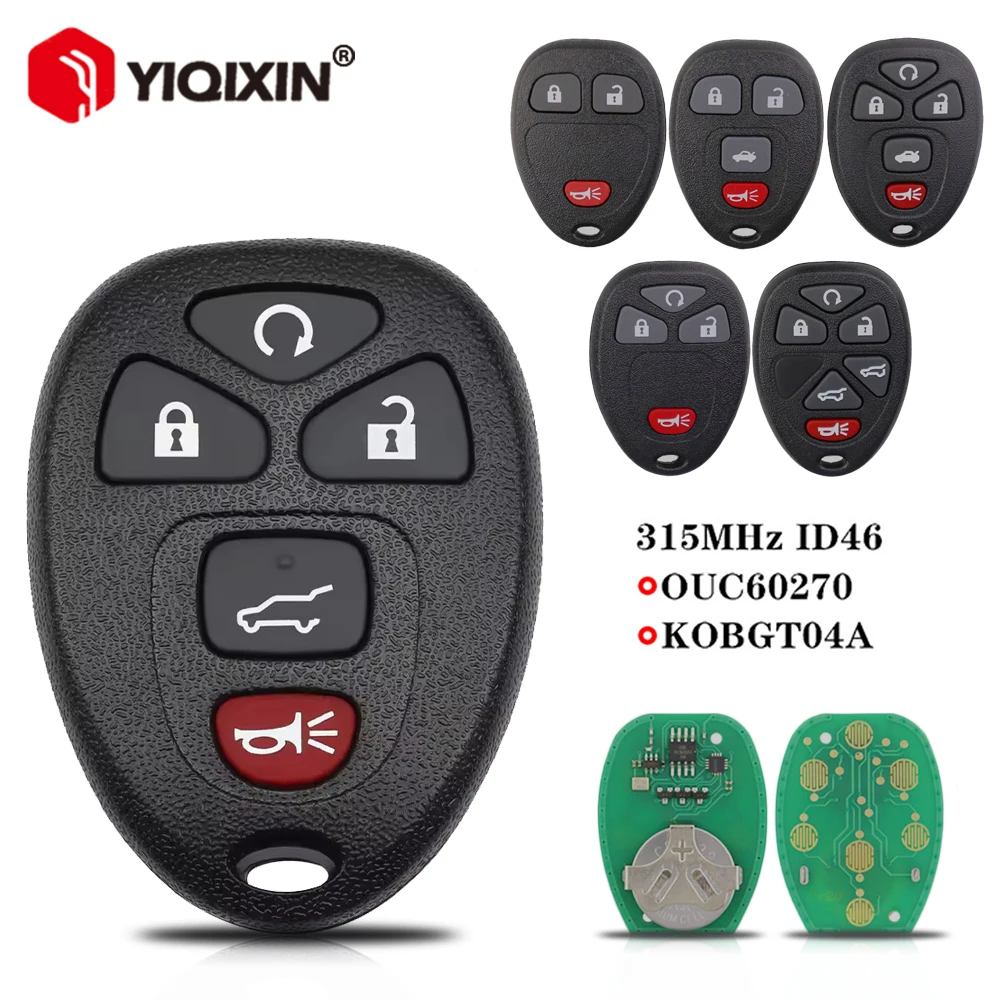 Remote Car Key For Buick Chevrolet Tahoe Cadillac Traverse Avalanche GMC Acadia Yukon Saturn Outlook OUC60270 ID46 Keyless Entry