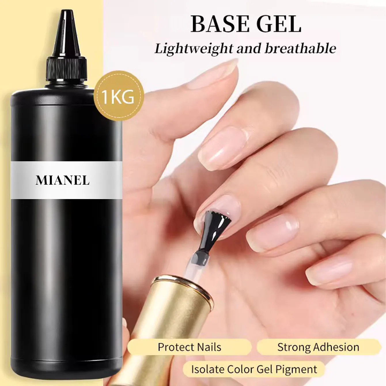 MIANEL 1000 جرام 10 في 1 مسمار الغراء هلام طلاء الأظافر إبقاء مسمار تعزيز مسمار الفن سمك المطاط قاعدة هلام السوبر مشرق معطف فوقي #5