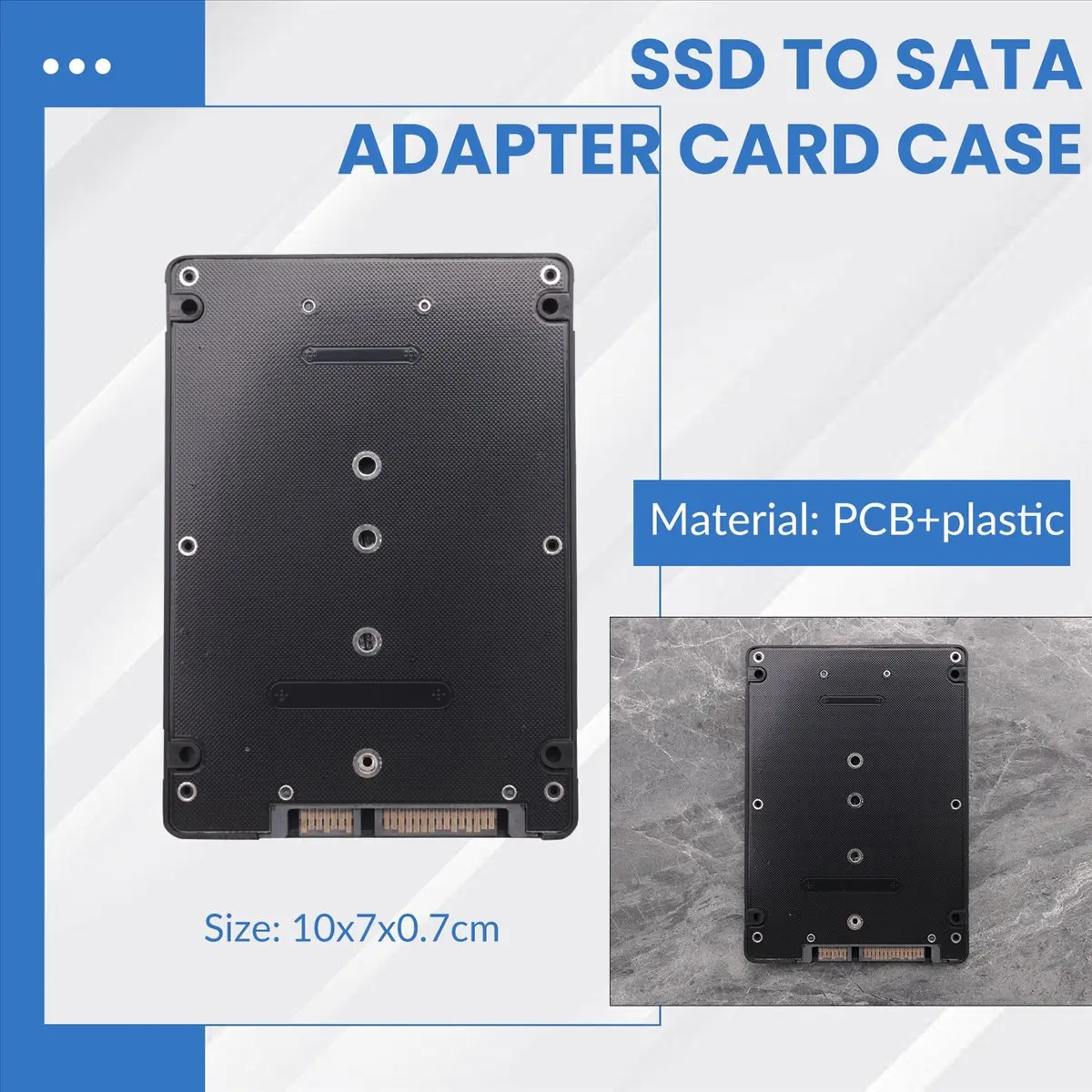 【POPULAR PICK】-M.2 NGFF to 2.5 Inch SATA SSD/MSATA to SATA Adapter Card Case (B Key for PC Adapter M2 +M Desktop Socket NGFF )