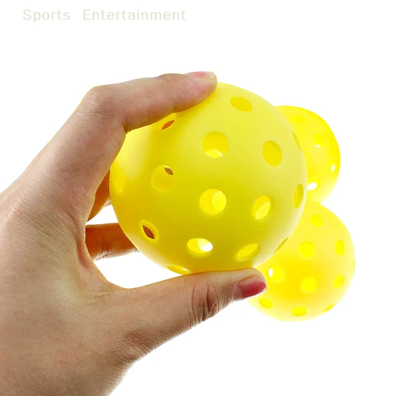 6pcs 40 Holes Outdoor Colorful Pickleballs Pickleball 74MM Durable Training And Entertainment Paddle Ball For Practice Sports