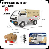 1:10/1:16 Wpl D12 Rc Car Simulation Drift Climbing Truck Led Light Cargo Rc Electric Toy Model For Boys Christmas Surprise Gifts