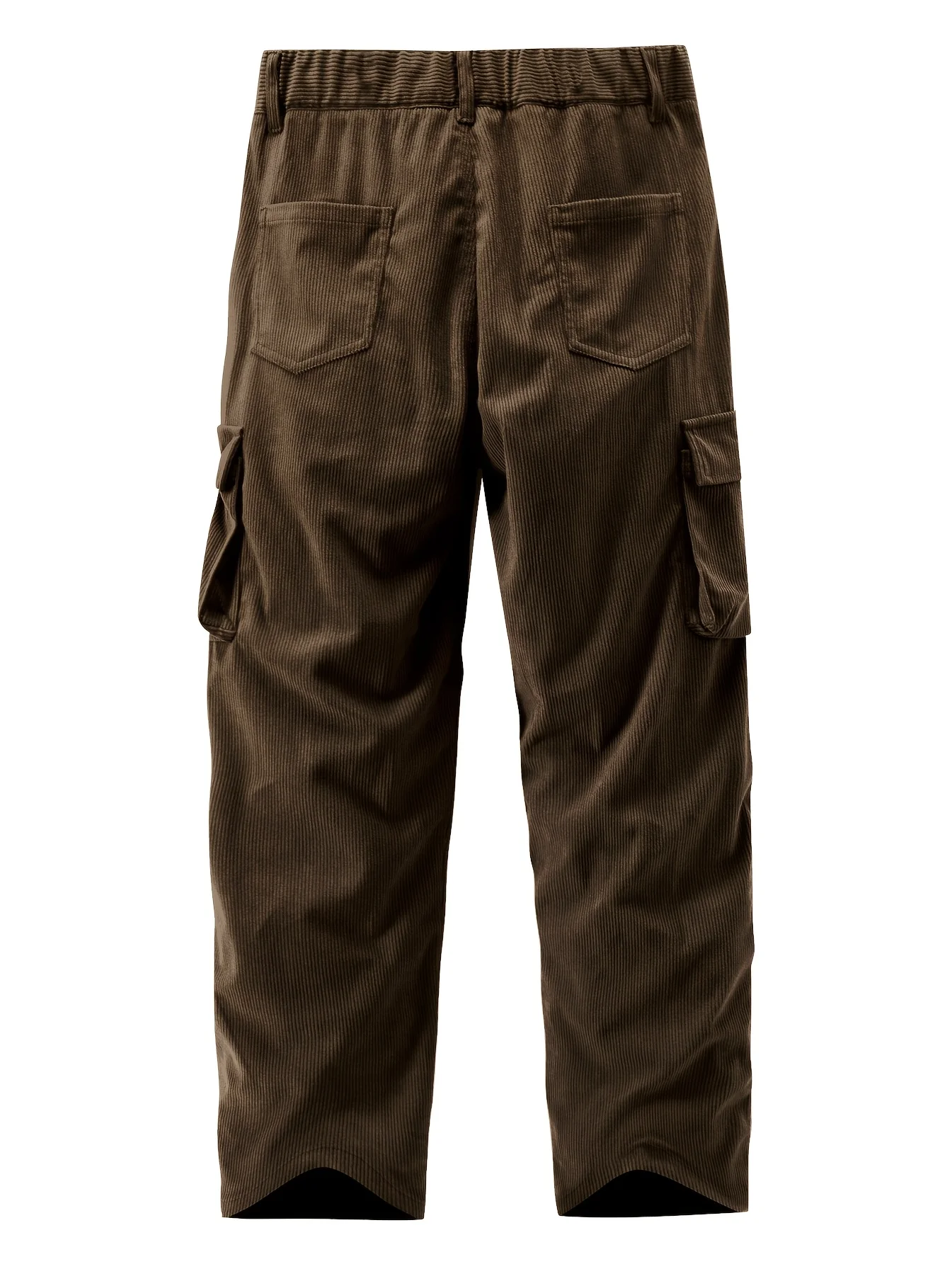 Retro Corduroy Gerade Weite Cargo-Hose für Herren mit Mehreren Taschen, Entspannte Passform, Streetwear, Wander- und Campinghose, Freizeithose – Detail 8
