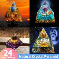 5cm Natural Stone Orgonite Pyramid Crystals Orgone Energy Generator Healing Reiki Chakra Meditation Protection Decoration Gift