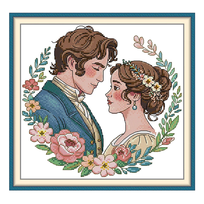 Pride and Prejudice Patterns Counted Cross Stitch Set DIY 11CT 14CT 16CT HD Stamped DMC Cross-stitch Kit Embroidery Needlework