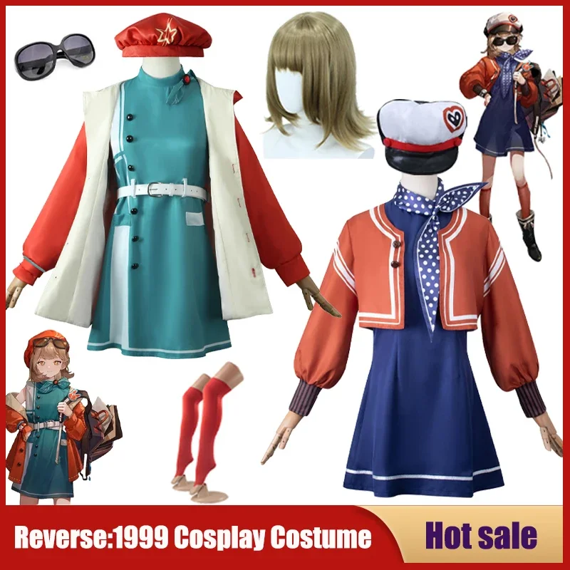 

Game Reverse:1999 Regulus Cosplay Costume Dress Jacket Stocking Sunglasses Hat Wig Uniform Carnival Halloween Party Girl Suit