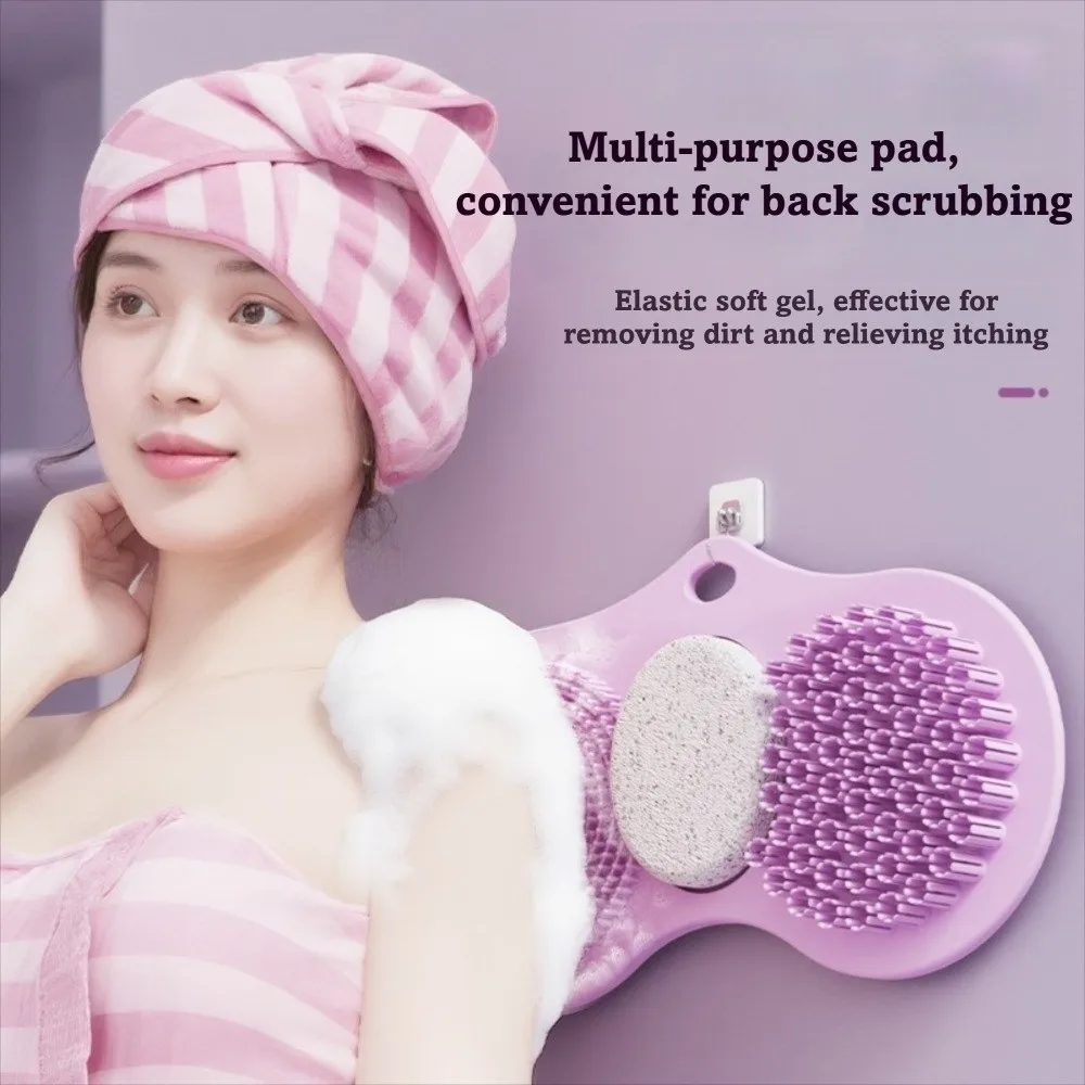 Suction Cups Foot Scrubber Mat Sponge Texture Deep Exfoliation Non-Slip Bath Mat Pumice Stone Gentle Cleaning