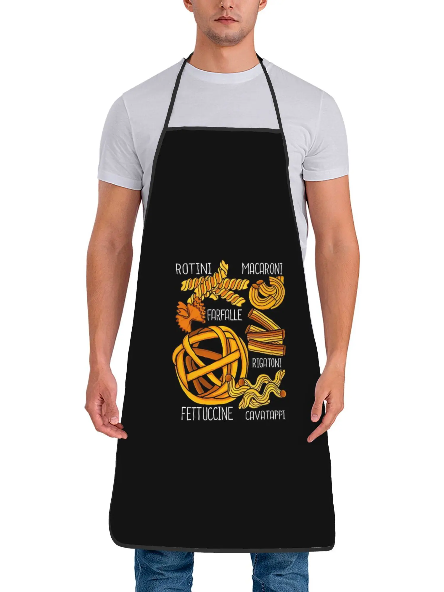 Pasta Lovers Kitchen Apron Italian Food Typography Design Linen Cooking Bibs Chef Aprons Multi Sizes Gift