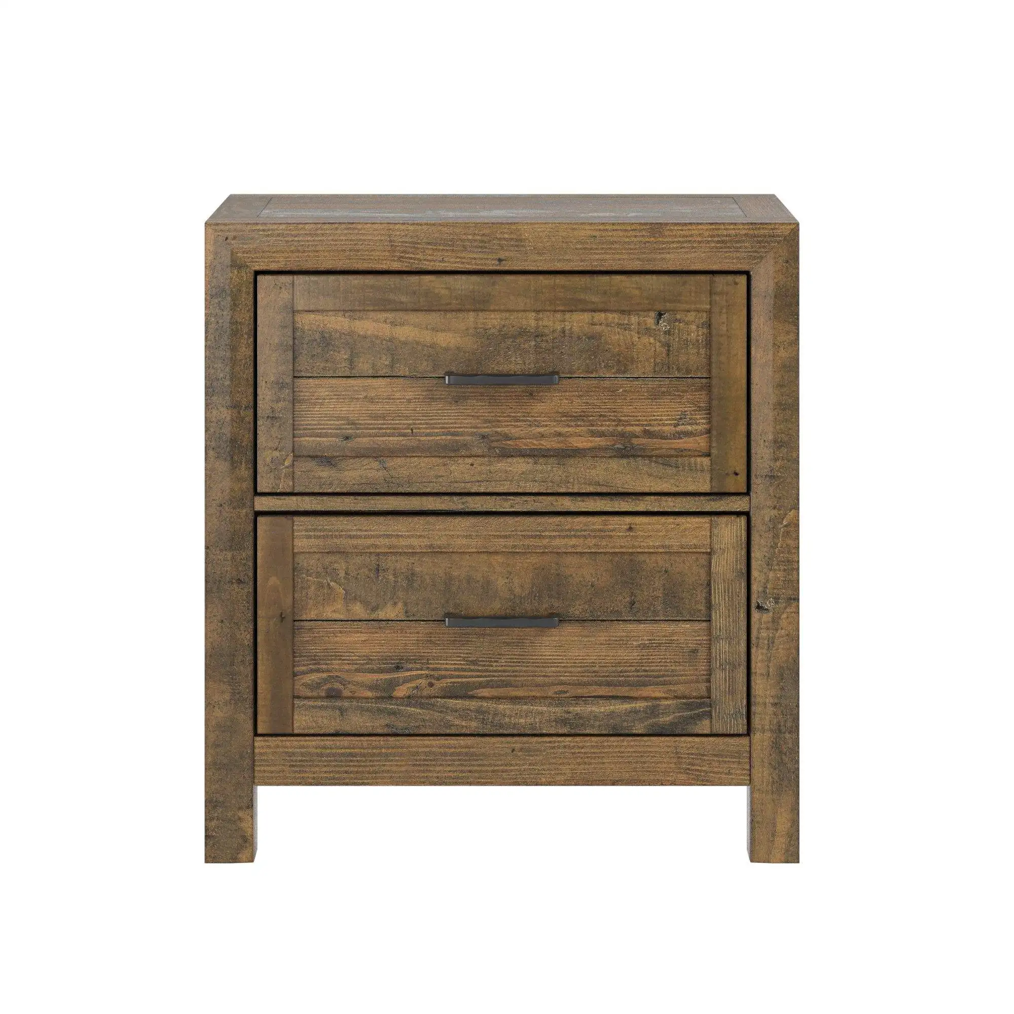 

Z DU'S Modern Solid Wood Nightstand With Double Drawers And Large Capacity. Natural Wood Finish, Elegant And Luxurious.Z