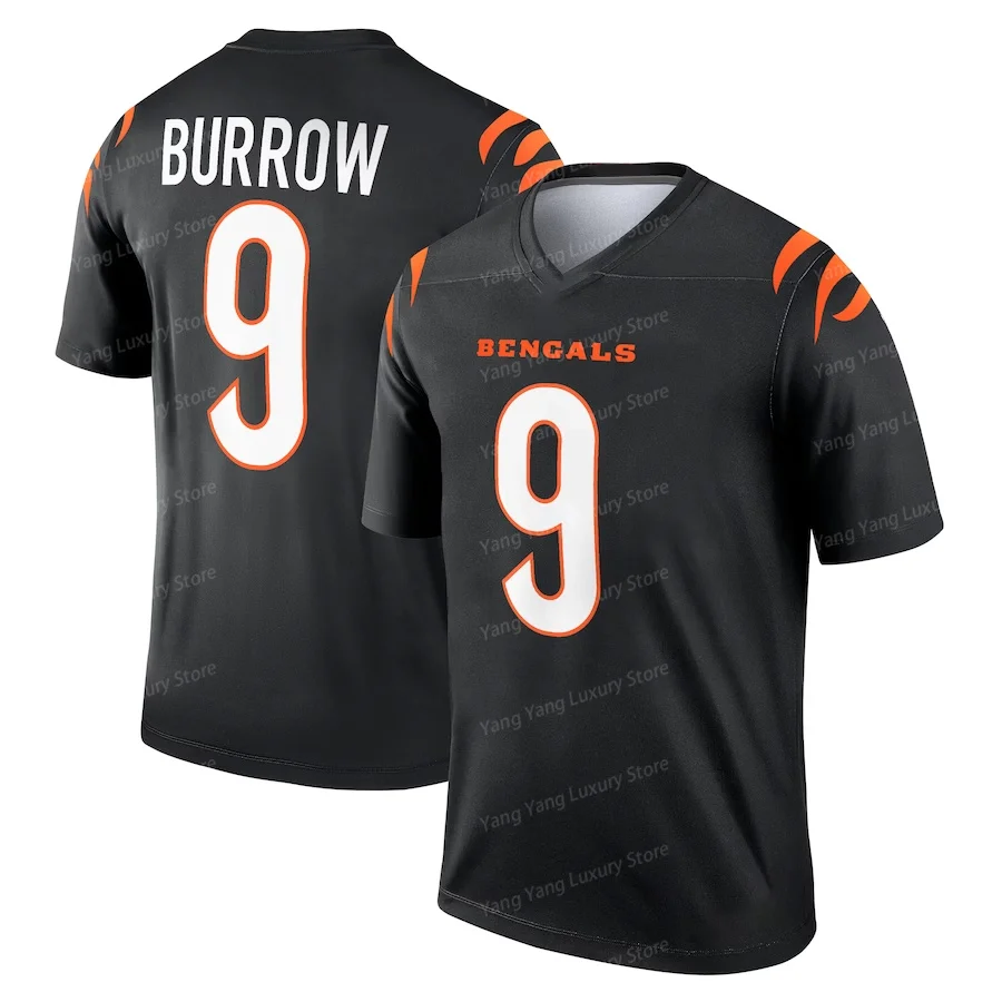 Black Jersey No. 9/1/94 Classic Summer Short-Sleeved Outdoorray Joe Burrow Ja'marr Chase Sam Hubbard Cincinnati Bengals Top