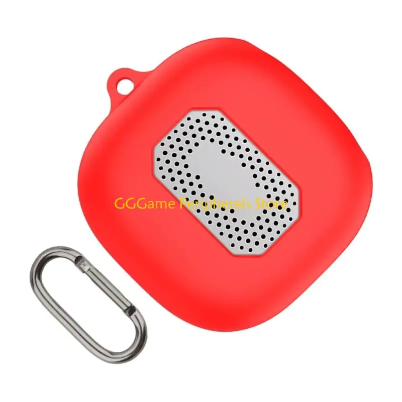 U55B Earbud Case Shockproof Cover Shell with Carabiner, Form Fitting Silicone Sleeve with Charging Port Access and Front Opening