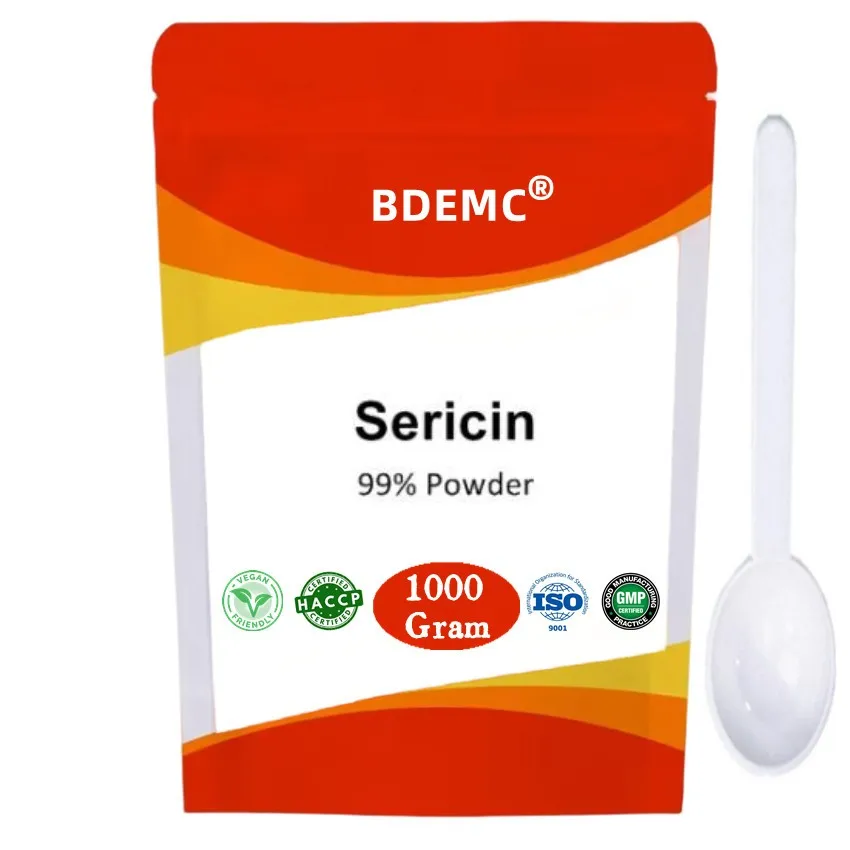 Supply 50-1000g Natural 100% Silk Sericin Powder Silk Peptide, Sericin Powder,reduce Wrinkles,delay Aging,moisturizing