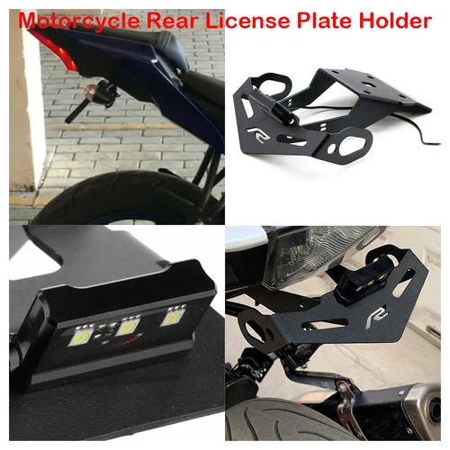 Imagen 1 del producto Se adapta a Yamaha YZF R15 V3 ABS YZF-R15 V3.0 2017-2020 soporte de matrícula de motocicleta eliminador de cola soporte de placa de registro
