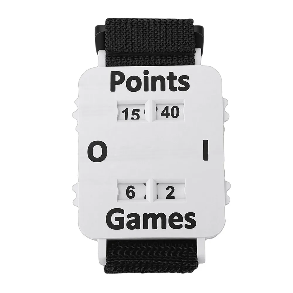 Adjustable Elastic Strap Wrist Score Counter Lightweight No Battery Required Match Score Tracker Portable Black White