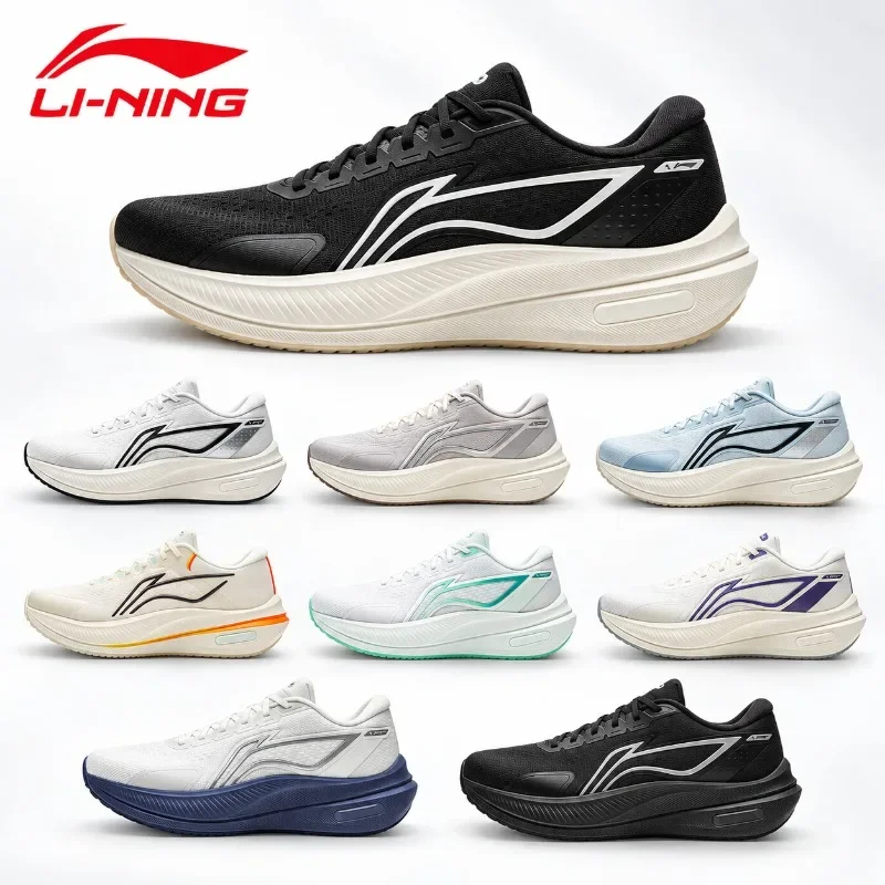 LI-NING Men's YUEYING 5 Running Shoes Lightweight Breathable Cushioned Sneakers for Jogging Walking and Training ARHW003 ARHV015