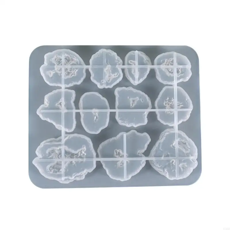 

69HB Irregular Crystal Stone Ornaments UV Crystal Epoxy Mold Necklace Earrings Mold
