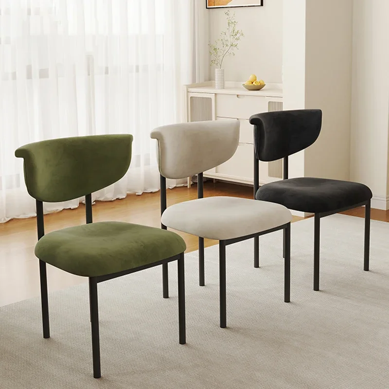 Sillas De comedor francesas europeas, Sillas De comedor De moda blancas minimalistas De diseño, Sillas nórdicas europeas Para Sala De Estar, muebles