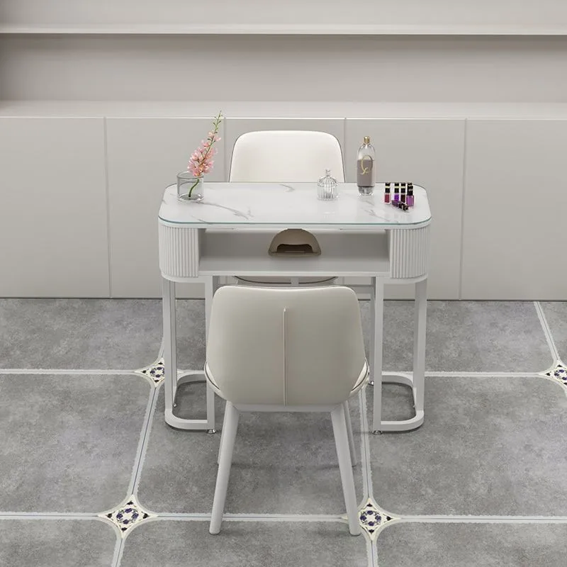 Women Design Nail Table Professional Workstation Reception Beauty Double Nail Table Nordic Modern Mesa De Unha House Accessories