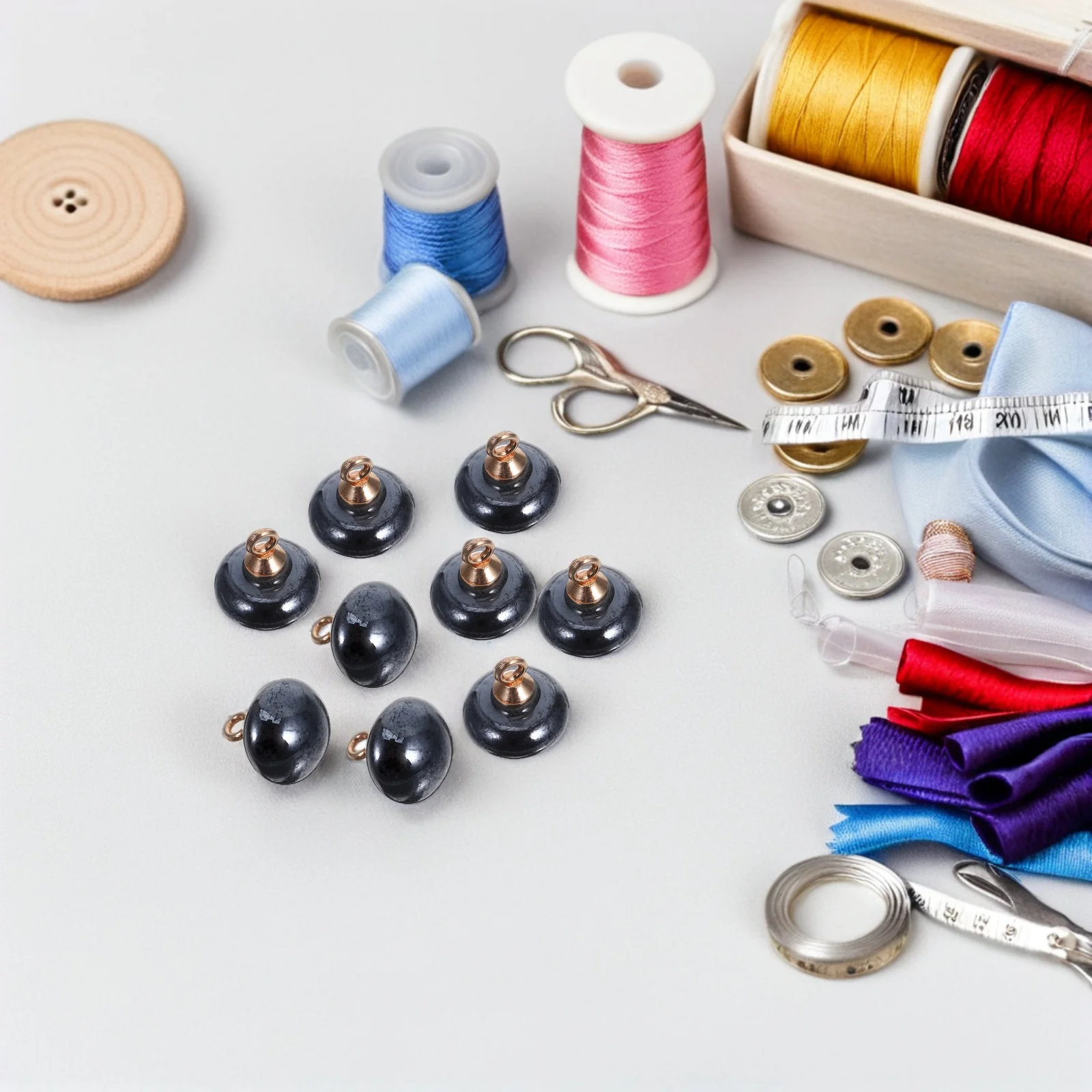 

20Pcs Elegant Resin Shank Buttons Half Dome Mushroom Design for DIY Projects Shirts Coats Wedding Crafts