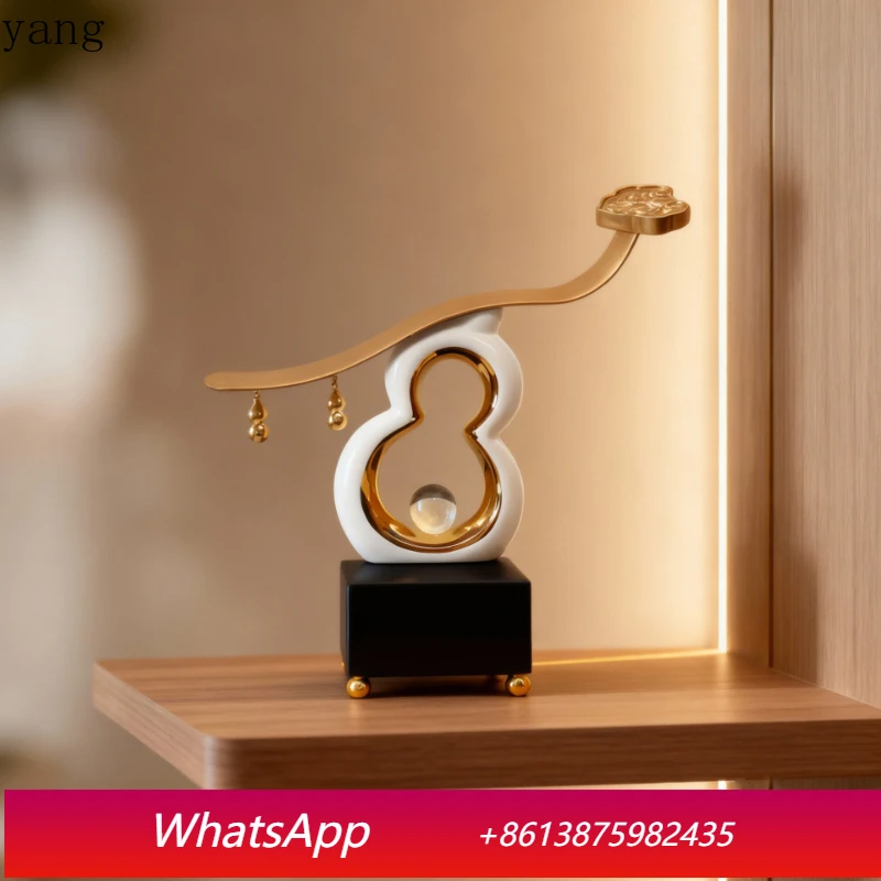 

LMM modern simple gourd shape ornament metal handicrafts home decoration