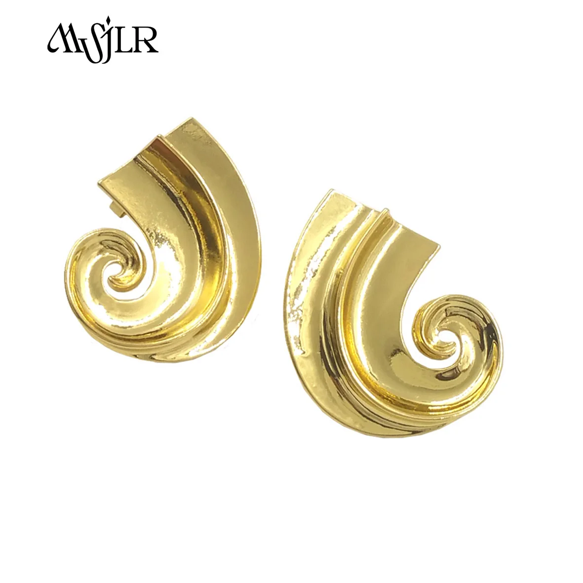 WT-MVE114 Elegant And Gergeous  Simple Snail Shape Earring Gold Plated For Lady Daily Perfect Dress-up