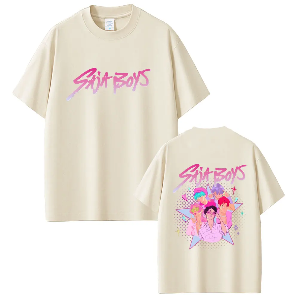 

Movie KPop Demon Hunters Saja Boys Graphic T-shirt Men Women Korean Fashion Trend Streetwear Male Vintage Casual Short Sleeve