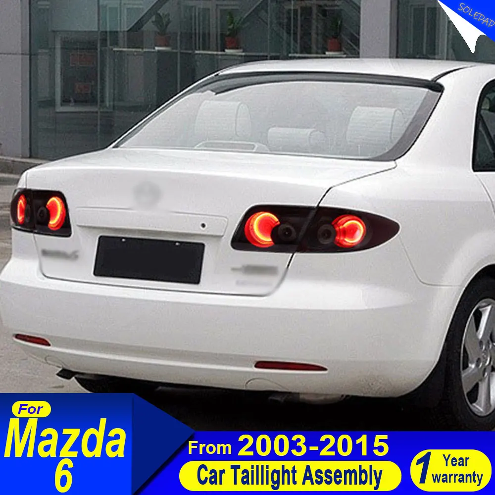 Car Styling taillight for Mazda 6 Tail Light 2003-2015 Mazda6 Taillights Rear DRL Fog Brake Turn Signal Reversing
